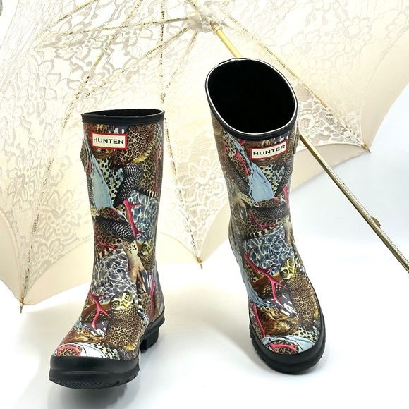 Hunter Multicolor Animal Print Winter & Rain Boots - Picture 5 of 16